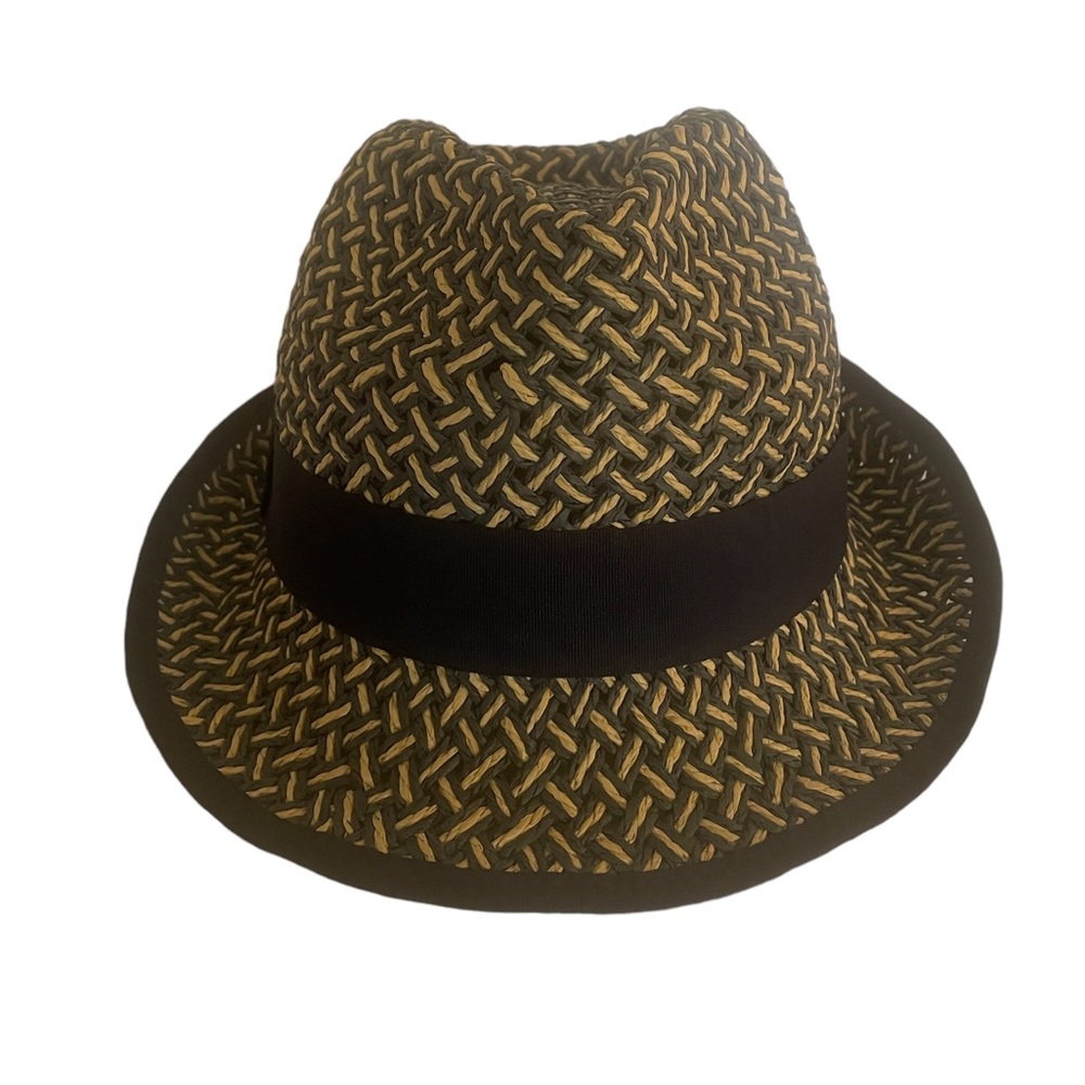 Blue Saks fifth avenue hat, Fedora,summer, beach, short brim,straw hat,OS,New - Picture 8 of 8